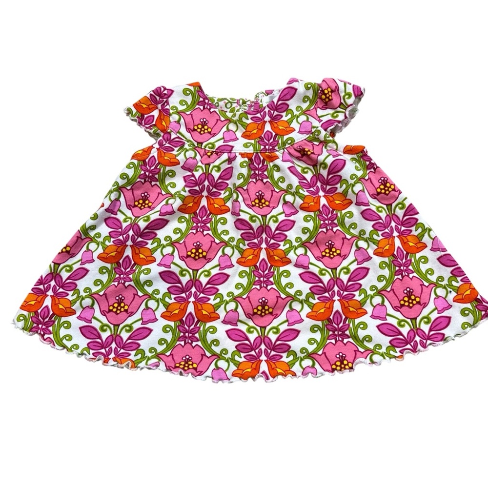 Vera Bradley Baby Lilli Bell Floral Print A Line Dress Size 0-3 Months